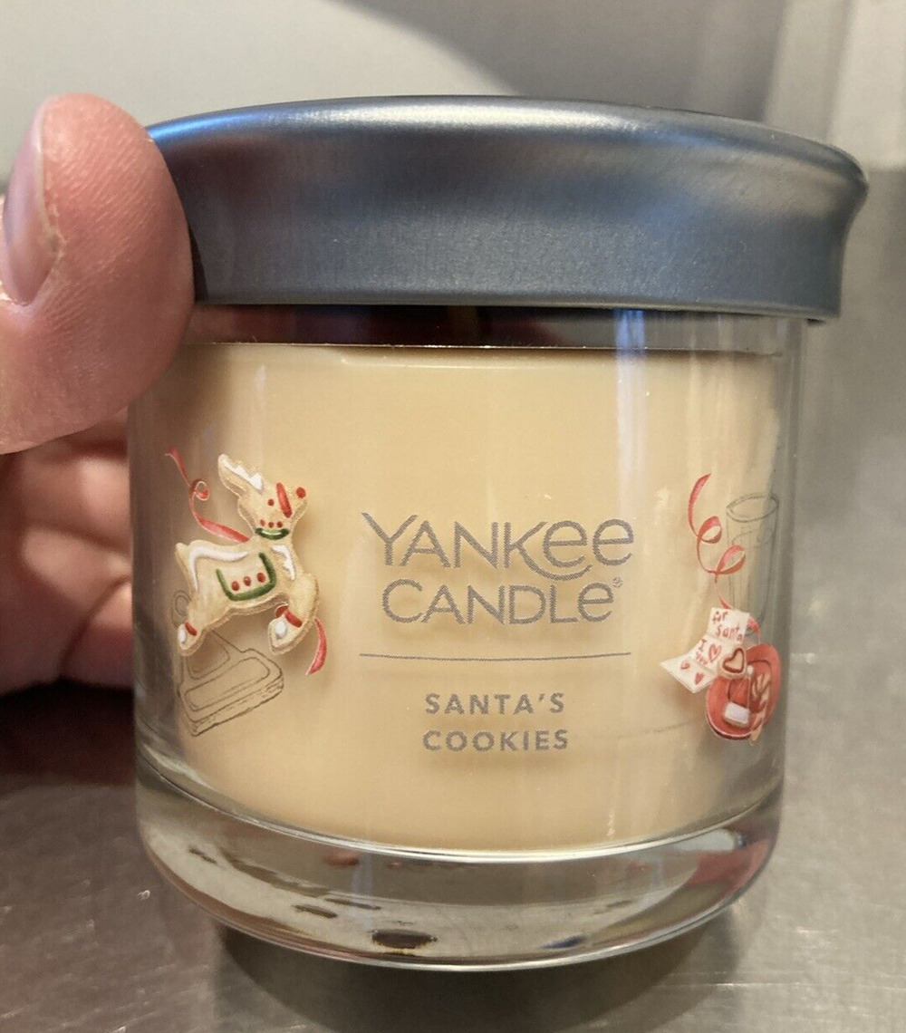 NEW Yankee Candle Santas Cookies Holiday Christmas Winter Scent 4.3 oz w lid